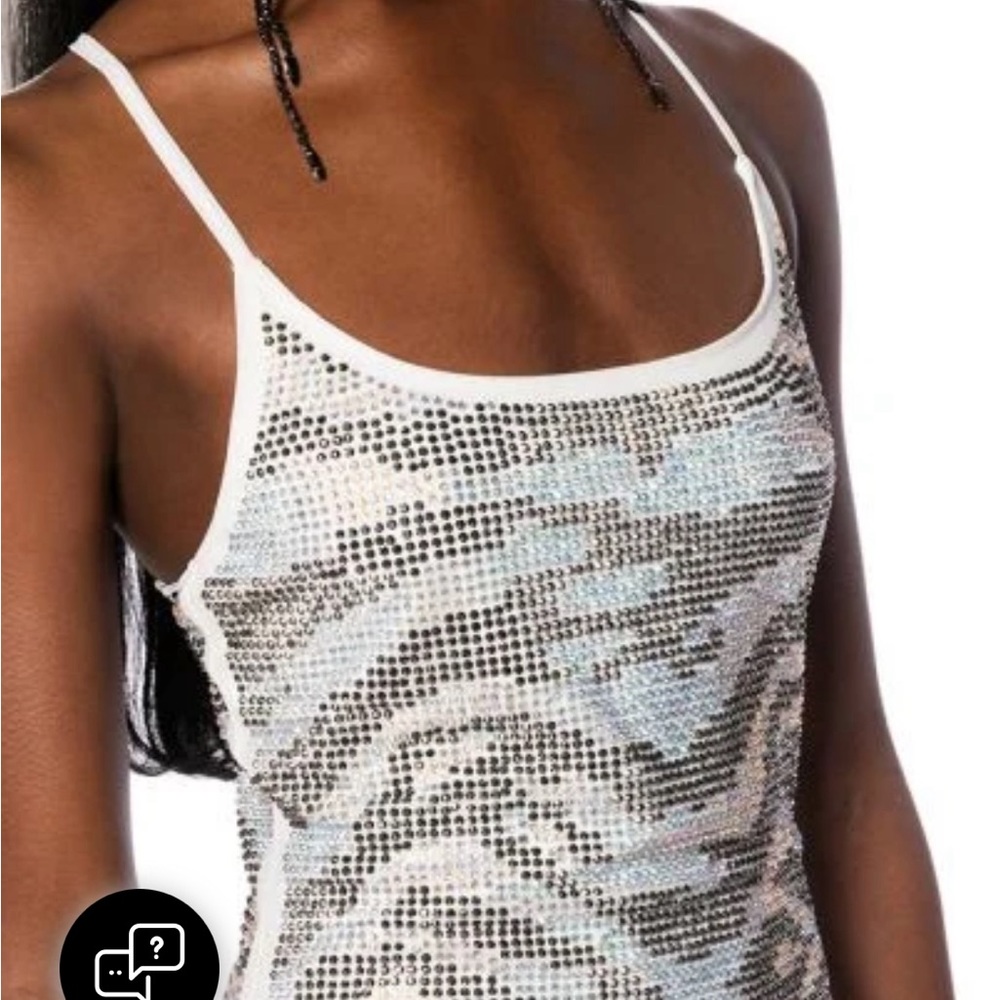 Akira Zebra Rhinestone Mini Dress L - Picture 5 of 7